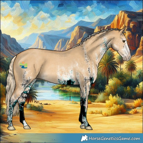 Horse Color:White Spotted Palomino Dun 