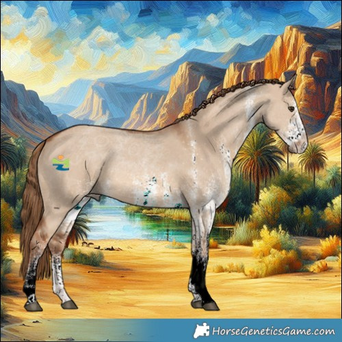 Horse Color:White Spotted Red Dun 