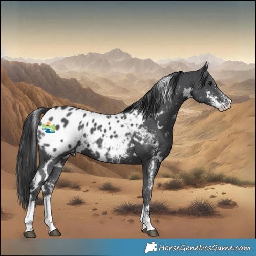 Horse Color:White Spotted Black Sabino Appaloosa 