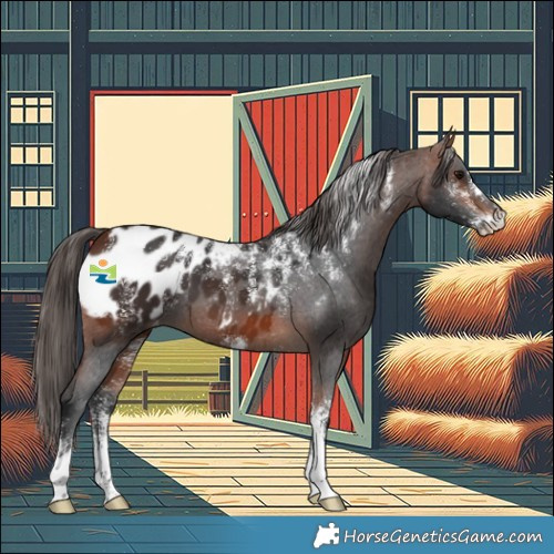 Horse Color:Powder White Bay Appaloosa 