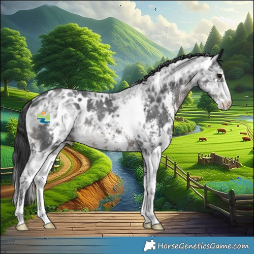 Horse Color:White Spotted Black Ice Sabino 