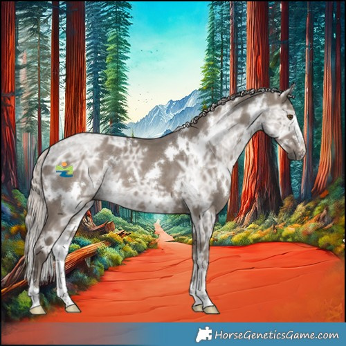 Horse Color:White Spotted Silver Grullo Ice 