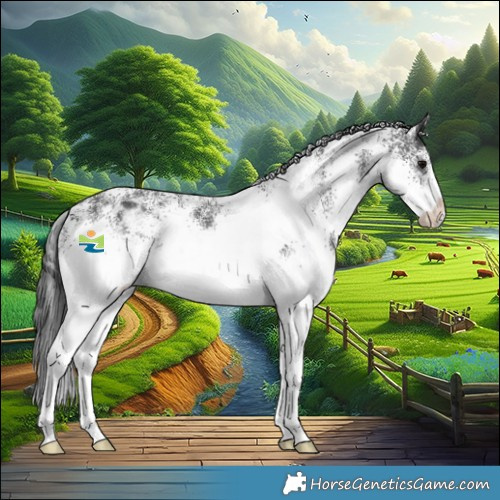 Horse Color:White Spotted Black Ice 