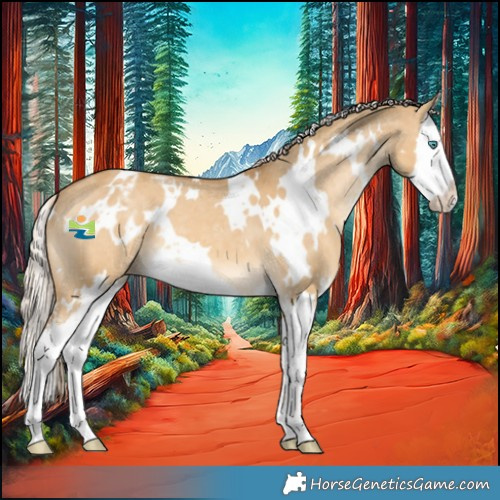 Horse Color:White Spotted Palomino Dun Sabino Splash Varnish 