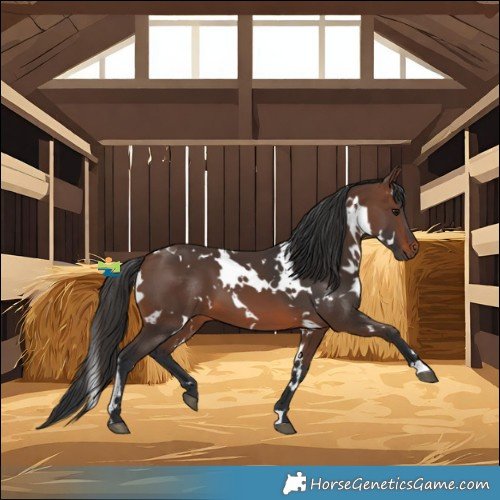Horse Color:White Spotted Brown 