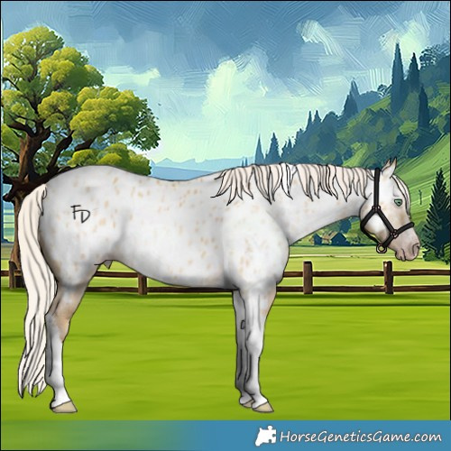 Horse Color:Gray Silver Amber Cream Champagne Roan Dun Splash Tobiano Frame Appaloosa Rabicano 