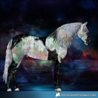 Horse Color:Void Nacre Watercolor Silver Brown Ice Tobiano 