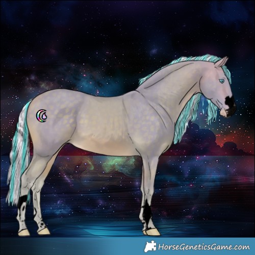 Horse Color:Void Painted Watercolor Silver Perlino 