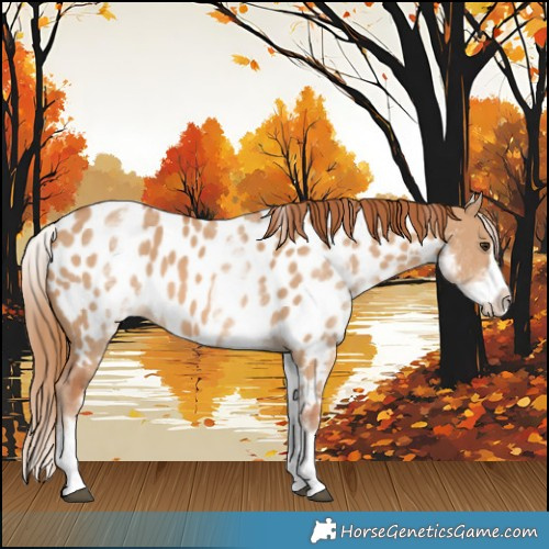 Horse Color:White Spotted Red Dun Splash Appaloosa 