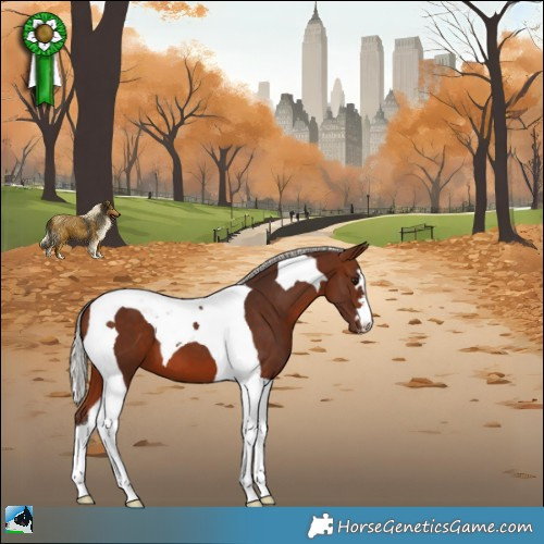 Horse Color:Silver Brown Mushroom Tobiano 