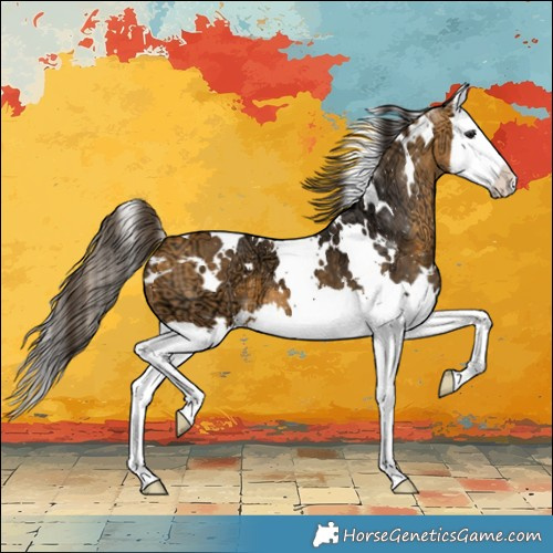 Horse Color:White Spotted Buckskin Ice Splash 