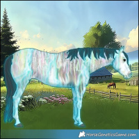 Horse Color:Thunderstruck White Spotted Blue Onyx Ice