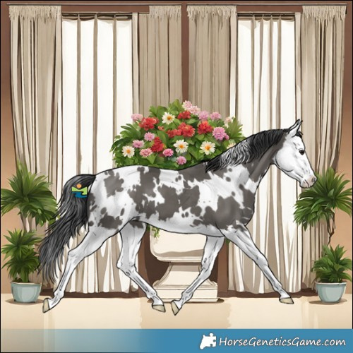 Horse Color:White Spotted Grullo Splash 