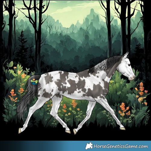 Horse Color:White Spotted Grullo Splash