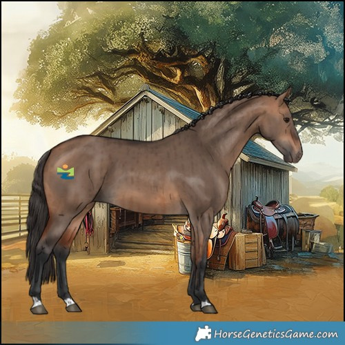 Horse Color:Bay Dun Brindle 
