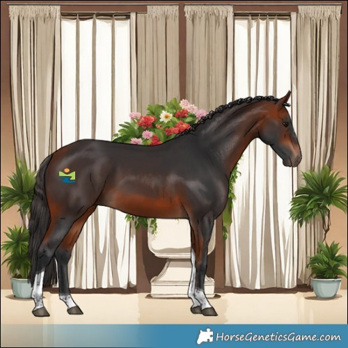 Horse Color:Bay Tobiano 