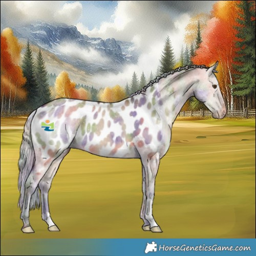 Horse Color:Nacre Silver Brown Dun Blanket 