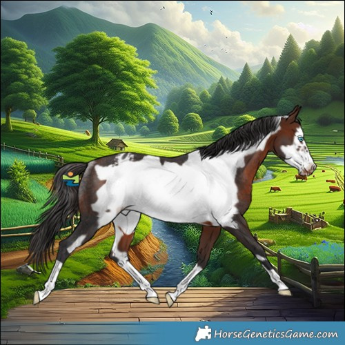 Horse Color:Brown Frame Varnish Rabicano 