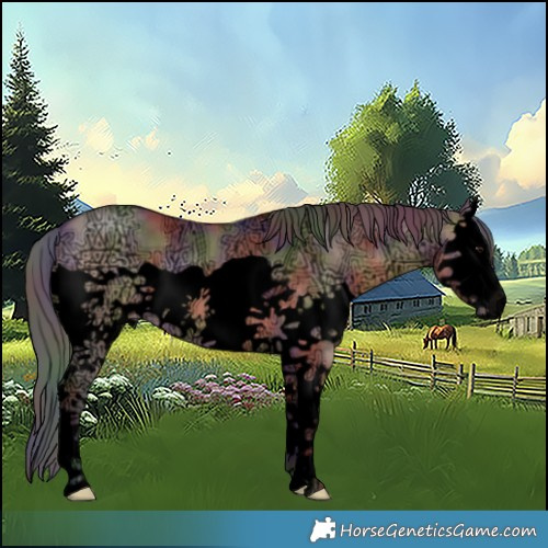 Horse Color:Void Nacre Bay Ice Dun Splash 