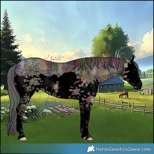 Horse Color:Void Nacre Bay Ice Dun Splash 