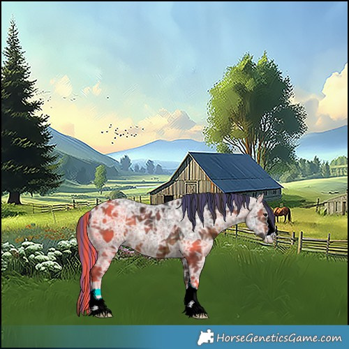 Horse Color:Painted Plaid  Brown Ice 