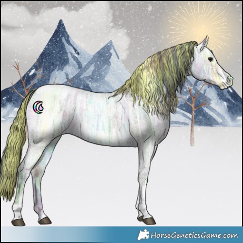 Horse Color:Painted Nacre Blue Ice Roan Tobiano