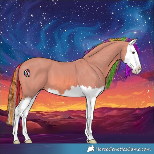 Horse Color:Painted Watercolor Chestnut Splash 