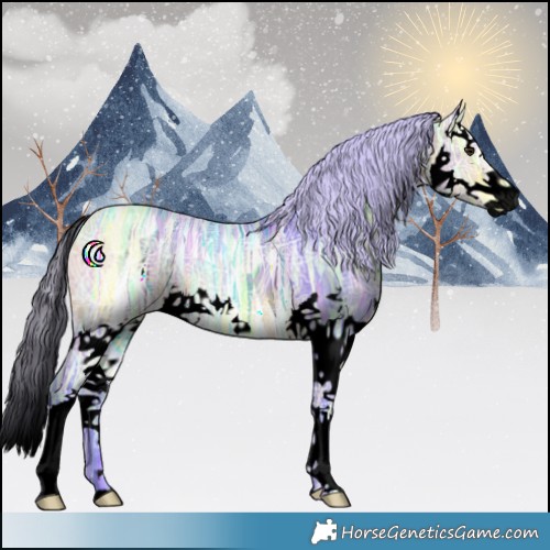 Horse Color:Void Watercolor Silver Buckskin Ice Splash 