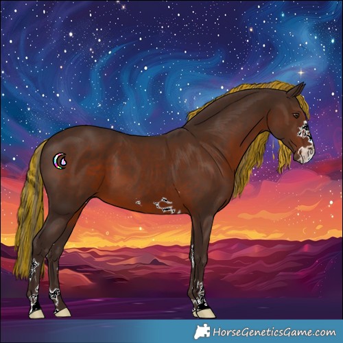 Horse Color:Painted Liver Chestnut 