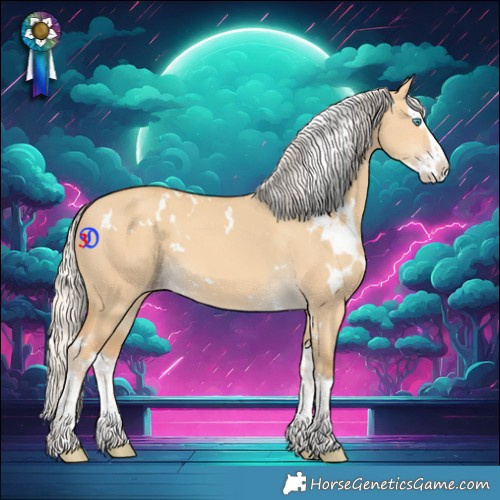 Horse Color:White Spotted Silver Sable Cream Champagne Dun Splash