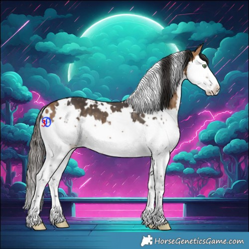 Horse Color:White Spotted Buckskin Splash 