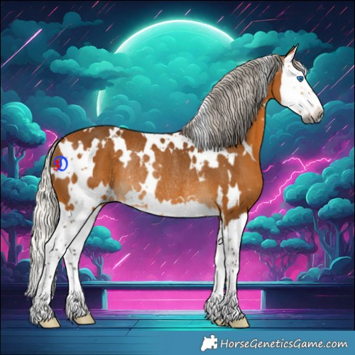Horse Color:Gray White Spotted Silver Buckskin Splash Rabicano 