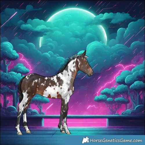 Horse Color:White Spotted Brown 