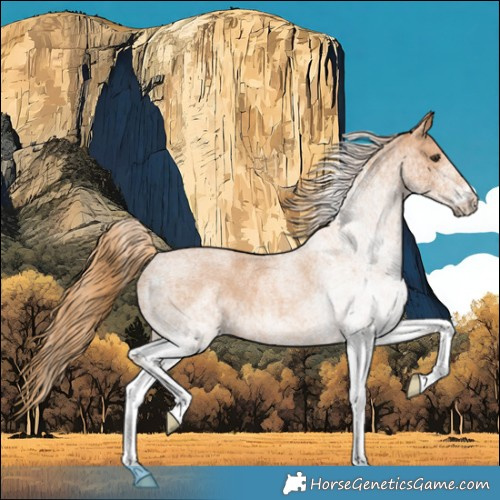 Horse Color:White Spotted Red Roan 