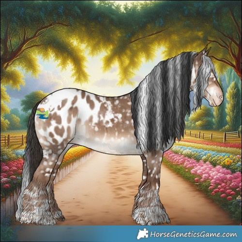 Horse Color:White Spotted Liver Red Dun Blanket Brindle 