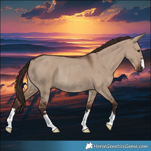 Horse Color:Liver Red Dun Rabicano 