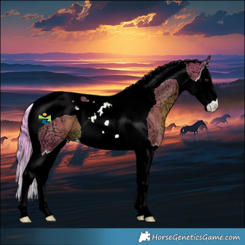 Horse Color:Watercolor Chestnut Ice Splash Tobiano 