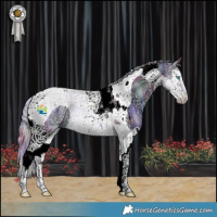 Horse Color:Nacre Watercolor Red Dun Ice Splash Tobiano 