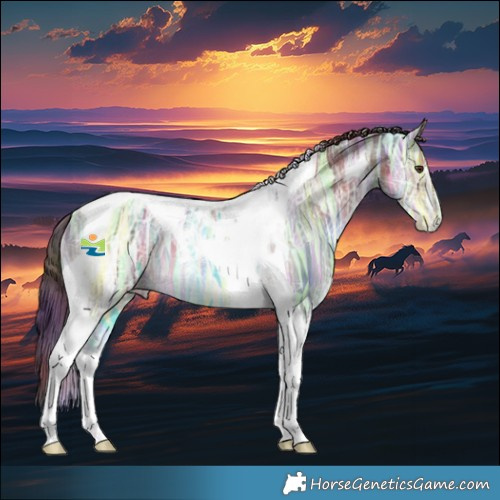 Horse Color:Nacre Liver Chestnut Ice Tobiano 