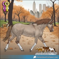 Horse Color:Liver Red Dun Sabino Tobiano Rabicano