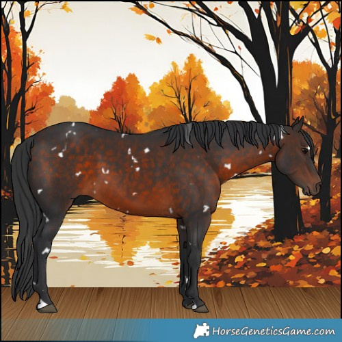 Horse Color:White Spotted Brown 