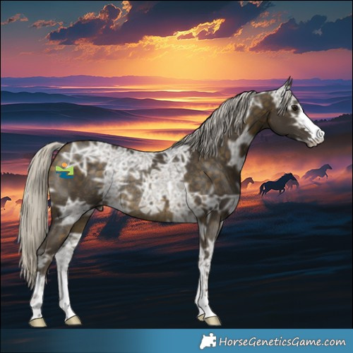 Horse Color:Silver Buckskin Ice Rabicano 