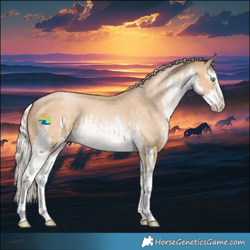 Horse Color:White Spotted Silver Smoky Black Pearl 