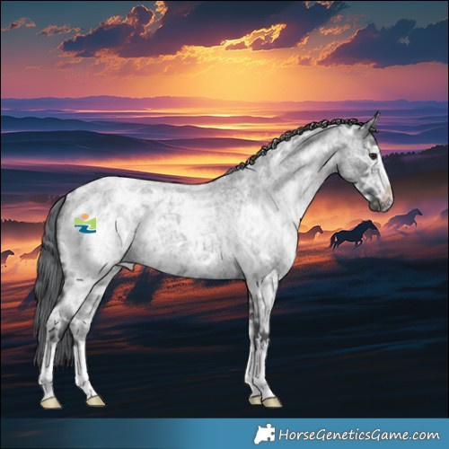 Horse Color:Blue Chinchilla Ice Roan Varnish 