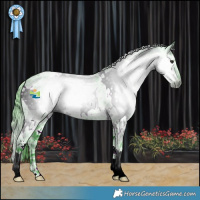 Horse Color:Gray Watercolor White Spotted Smoky Blue Chinchilla Ice Roan Varnish 