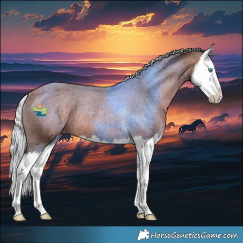Horse Color:Silver Bay Splash Varnish Rabicano 