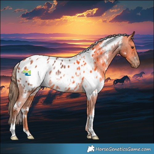 Horse Color:White Spotted Chestnut Appaloosa Rabicano 