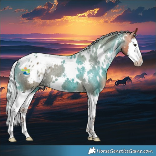 Horse Color:White Spotted Silver Bay Splash Blanket 