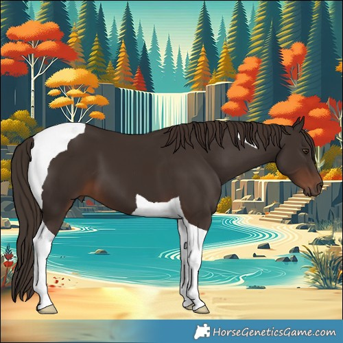 Horse Color:Liver Chestnut Tobiano 