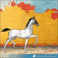 Horse Color:Brown Roan Tobiano Snowflake Varnish